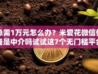 急需1万元怎么办？米爱花微信借钱是中介吗试试这7个无门槛平台