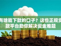 有啥能下款的口子？这些正规贷款平台助你解决资金难题