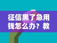 征信黑了急用钱怎么办？教你几招快速解决资金难题