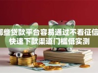 哪些贷款平台容易通过不看征信？快速下款渠道门槛低实测