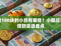 借100块的小贷有哪些？小额应急借款渠道盘点