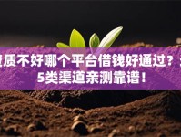 资质不好哪个平台借钱好通过？这5类渠道亲测靠谱！