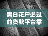 黑白花户必过的贷款平台靠谱吗？合法性与风险全解析