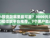 小额贷款哪里最可靠？3000元无门槛借款平台推荐，7个黑户能过的网贷平台盘点