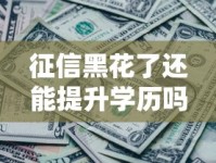 征信黑花了还能提升学历吗？这3个方法帮你解决资金难题