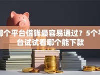 哪个平台借钱最容易通过？5个平台试试看哪个能下款