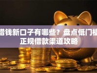 借钱新口子有哪些？盘点低门槛正规借款渠道攻略