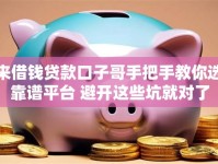 来借钱贷款口子哥手把手教你选靠谱平台 避开这些坑就对了