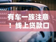 有车一族注意！线上贷款口子新政策出炉，哪些渠道更划算？