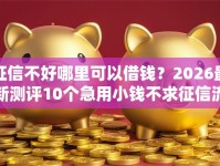 征信不好哪里可以借钱？2026最新测评10个急用小钱不求征信流水轻松贷的口子