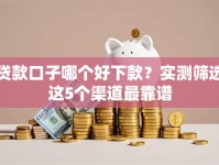贷款口子哪个好下款？实测筛选这5个渠道最靠谱
