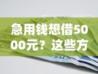 急用钱想借5000元？这些方法或许能帮到你！