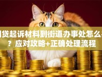 网贷起诉材料到街道办事处怎么办？应对攻略+正确处理流程