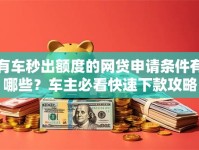 有车秒出额度的网贷申请条件有哪些？车主必看快速下款攻略