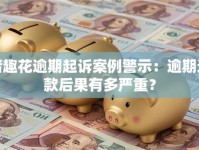 借趣花逾期起诉案例警示：逾期还款后果有多严重？