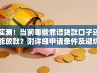实测！当前哪些靠谱贷款口子还能放款？附详细申请条件及避坑指南