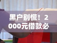 黑户别慌！2000元借款必过攻略 这些技巧你一定要知道
