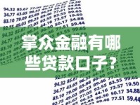 掌众金融有哪些贷款口子？全面测评+申请攻略一网打尽