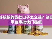 好放款的贷款口子怎么选？这些平台审批快门槛低