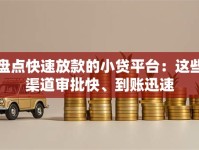 盘点快速放款的小贷平台：这些渠道审批快、到账迅速