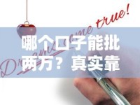 哪个口子能批两万？真实靠谱的贷款平台申请攻略
