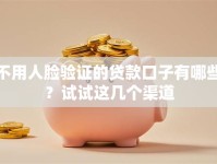 不用人脸验证的贷款口子有哪些？试试这几个渠道