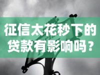 征信太花秒下的贷款有影响吗？这3点必须警惕！