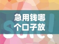 急用钱哪个口子放款快？这几种渠道审批快、到账稳