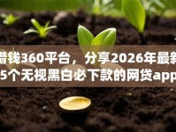 借钱360平台，分享2026年最新5个无视黑白必下款的网贷app