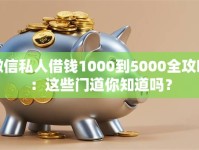 微信私人借钱1000到5000全攻略：这些门道你知道吗？