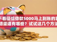 不看征信借款5000马上到账的靠谱渠道有哪些？试试这几个方法