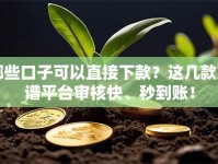 哪些口子可以直接下款？这几款靠谱平台审核快、秒到账！
