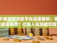 不看征信贷款平台深度解析：哪些渠道靠谱？过来人实测避坑指南