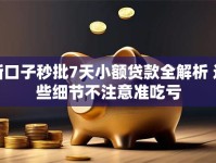 新口子秒批7天小额贷款全解析 这些细节不注意准吃亏