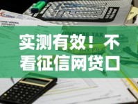 实测有效！不看征信网贷口子秒批，快速到账的秘密全在这