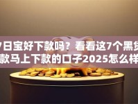 7日宝好下款吗？看看这7个黑贷款马上下款的口子2025怎么样