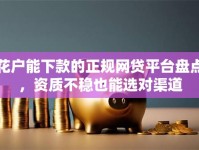 花户能下款的正规网贷平台盘点，资质不稳也能选对渠道
