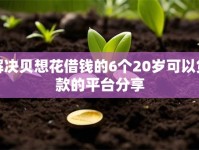 解决贝想花借钱的6个20岁可以贷款的平台分享