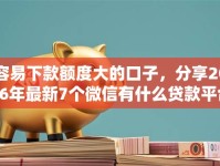 容易下款额度大的口子，分享2026年最新7个微信有什么贷款平台