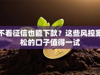 不看征信也能下款？这些风控宽松的口子值得一试