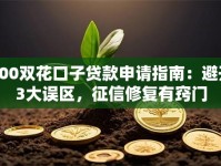 500双花口子贷款申请指南：避开3大误区，征信修复有窍门