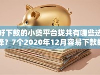 好下款的小贷平台拢共有哪些选择？7个2020年12月容易下款的口子详解