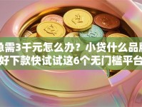 急需3千元怎么办？小贷什么品牌好下款快试试这6个无门槛平台