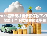 2026最新无视负债征信秒下2万，总结十个下款快的网贷平台！