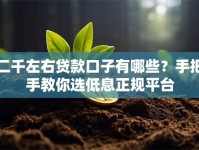 二千左右贷款口子有哪些？手把手教你选低息正规平台