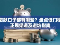 借款口子都有哪些？盘点低门槛正规渠道及避坑指南