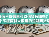 征信不好哪里可以借钱有哪些？8个不征信和大数据的短期网贷适合58岁的平台推荐给你