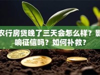 农行房贷晚了三天会怎么样？影响征信吗？如何补救？