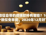 微信自带的借钱软件有哪些？10个貌似免审批、2020年12月好下款的口子合集