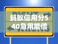 蚂蚁信用分540急用能借钱的平台有哪些？这些渠道靠谱又好用！